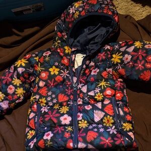 Okie Dokie Colorful Floral Puffer Jacket